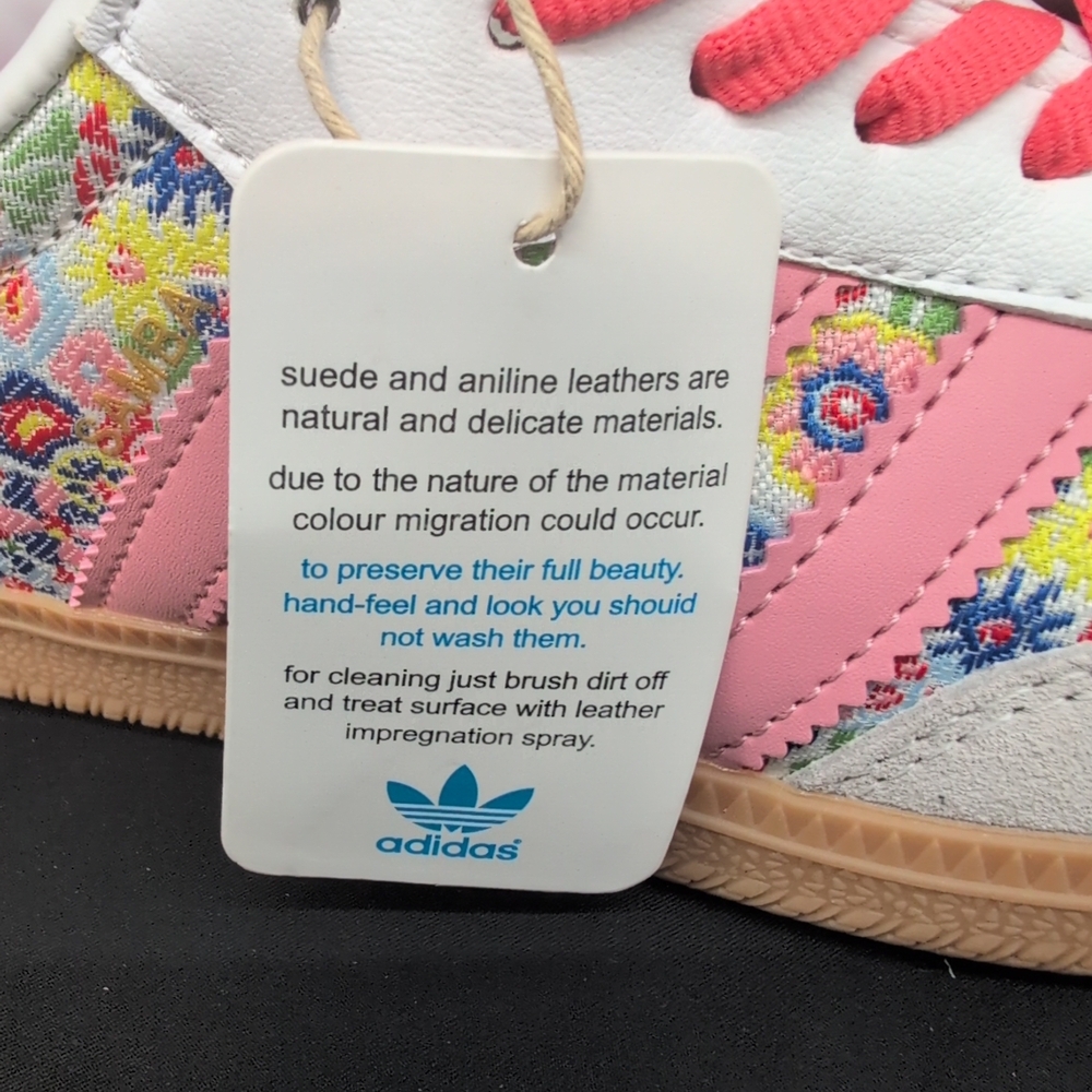 Adidas Samba OG x Liberty London Shoes Sneakers US 7 Pink Grey White JI0280 - Picture 11 of 13